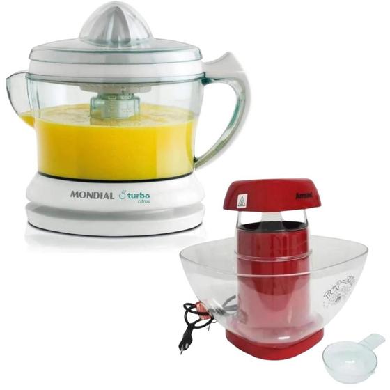 Kit Espremedor Turbo Mondial + Pipoqueira Amvox Apc 017 Kits