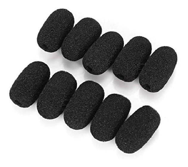 Imagem de Kit Espuma Bocal Para Microfone Headset (10 Unid.)