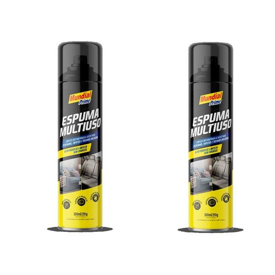 Imagem de Kit Espuma Multiuso Limpa Estofados Sofá e Carro MP 300ml com 2 Unidades