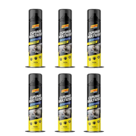 Imagem de Kit Espuma Multiuso Limpa Estofados Sofá e Carro MP 300ml com 6 Unidades