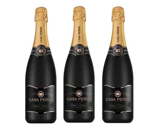 Imagem de Kit Espumante Casa Perini Black Edition Extra Brut 750ml 3un