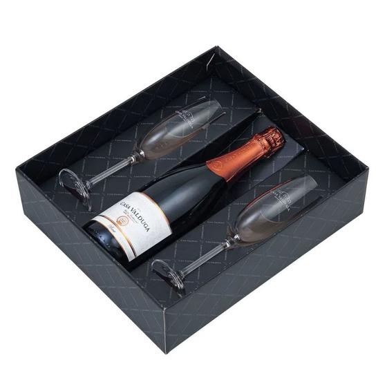 Imagem de Kit Espumante Casa Valduga Brut 750ml + 2 Taças