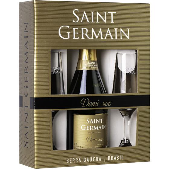 Imagem de Kit espumante saint germain demi-sec branco 660 ml c/2 taças