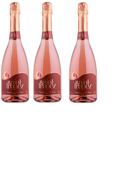 Imagem de Kit Espumante Saint Tropez Brut Rosé 750ml 3 unidades