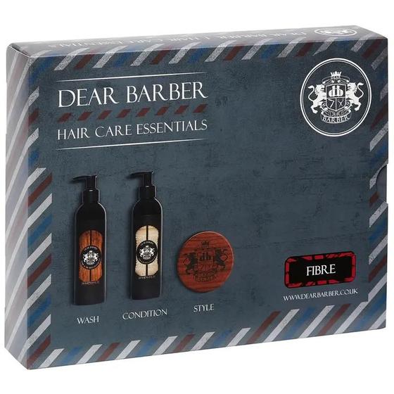 Imagem de Kit Essencial de Cuidados para Cabelos Dear Barber Fibre