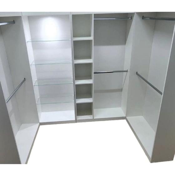 Kit Estante Arara Prateleira De Vidro E Nichos Branca 185X340X32Cm - Deep é ruim? Kit Estante Arara Prateleira De Vidro E Nichos Branca 185X340X32Cm - Deep é boa?