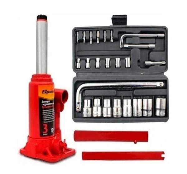 Kit Estepe Carro Automotivo Macaco Hidráulico + Troca Roda Menor preço em Kit Estepe Carro Automotivo Macaco Hidráulico + Troca Roda