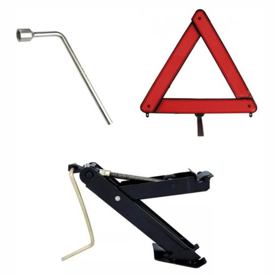 Kit Estepe Para Carro / Macaco Joelho + Chave De Roda 17mm + Triângulo Universal Menor preço em Kit Estepe Para Carro / Macaco Joelho + Chave De Roda 17mm + Triângulo Universal