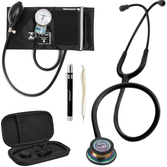Kit Estetoscópio Littmann Classic III + Esfigmomanômetro + Case ...