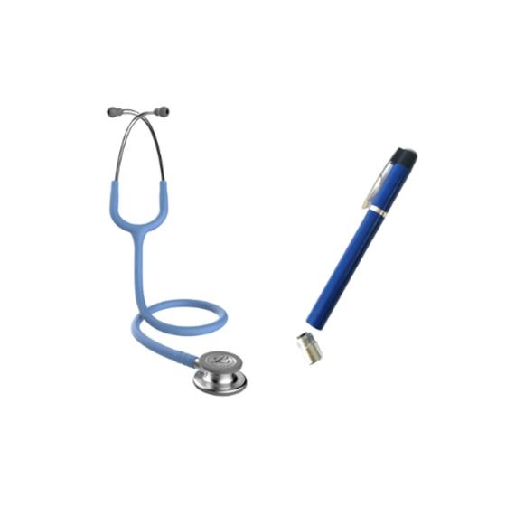 Imagem de Kit Estetoscópio Littmann Classic lll + Lanterna Clínica  - Cores Variadas