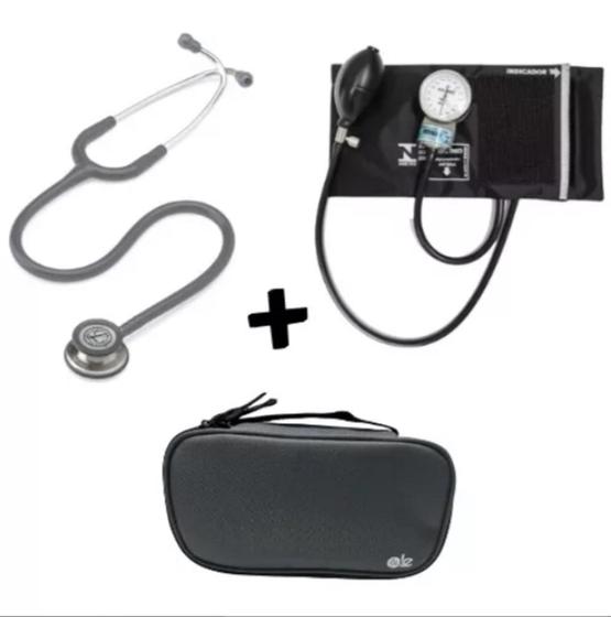 Imagem de Kit Estetoscópio Littmann + Esfigmo + Case - Cores Variadas