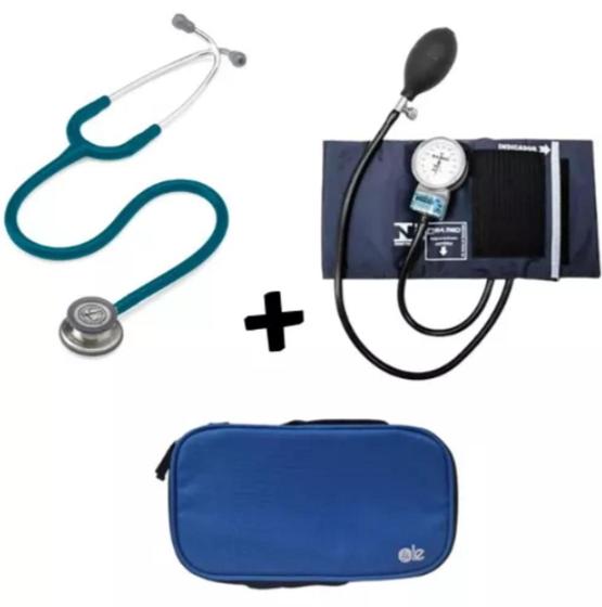 Imagem de Kit Estetoscópio Littmann + Esfigmo + Case - Cores Variadas