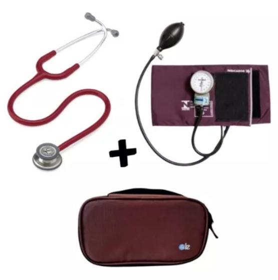Imagem de Kit Estetoscópio Littmann + Esfigmo + Case - Cores Variadas