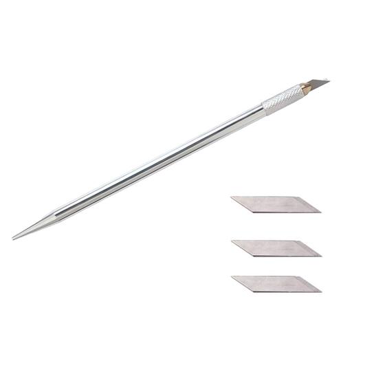 Imagem de Kit Estilete de precisão bisturi pequeno profissional Keramik c/ Refil 3 lâmina 9801