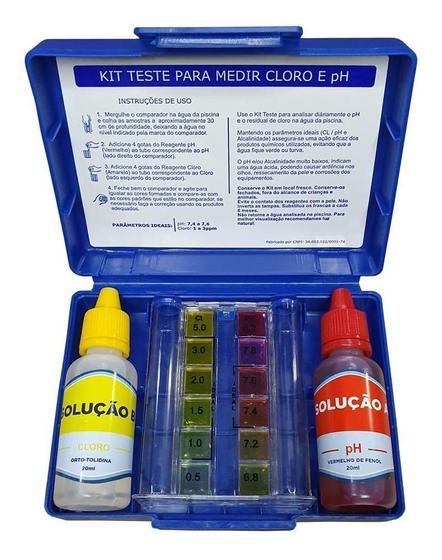 Kit Estojo De Teste E Analise Agua De Piscina Ph E Cloro - Aquality ...