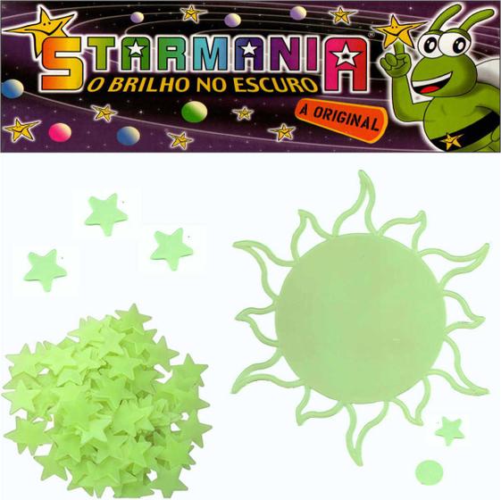 Imagem de Kit estrelas Sol brilha escuro Fluorescente 103un Starmania