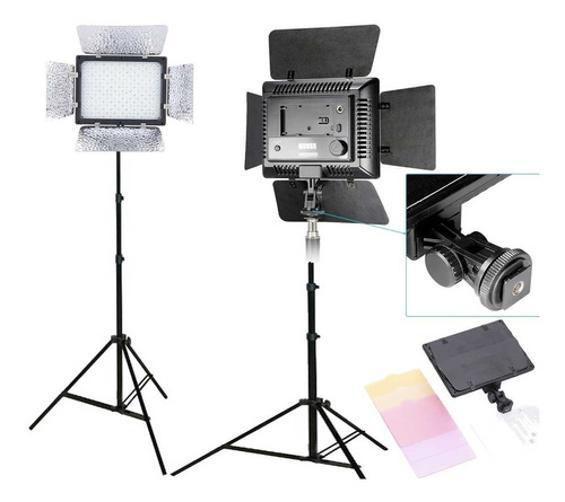 Imagem de Kit Estudio Tripe Iluminador Led 300 Com Fonte Tomada 300