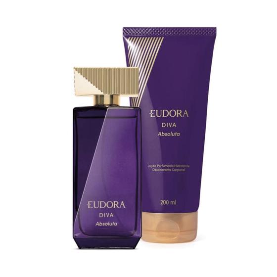 Imagem de Kit Eudora Diva Absoluta: Desodorante Colônia 100ml + Loção Corporal 200ml