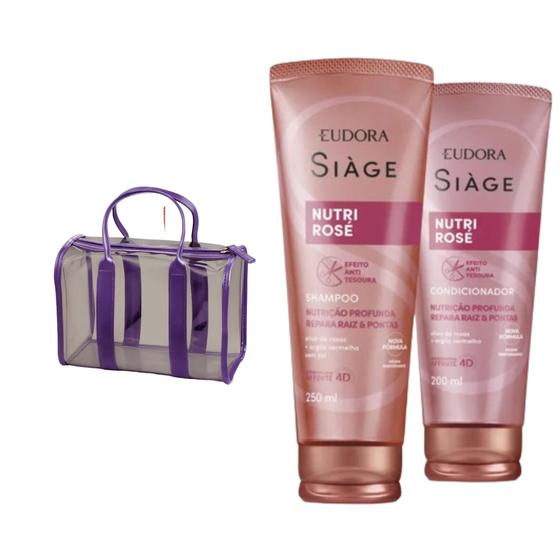 Imagem de Kit Eudora  Shampoo + Condicionador  Nutri Rosé