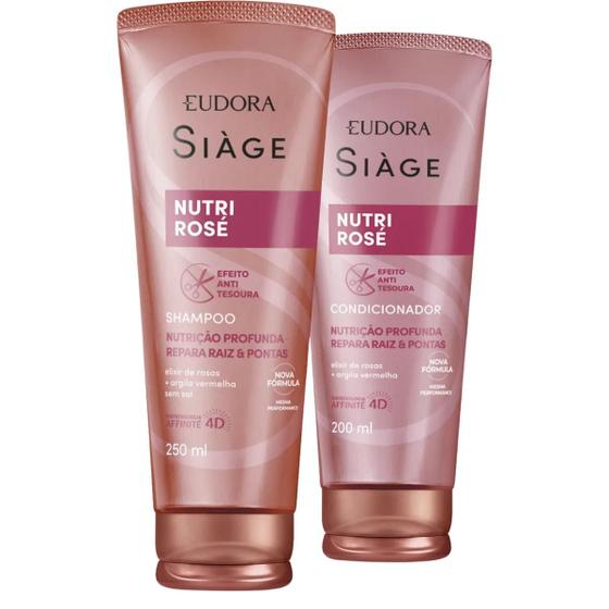 Imagem de Kit Eudora Siàge Nutri Rosé Shampoo 250ml + Condicionador 200ml