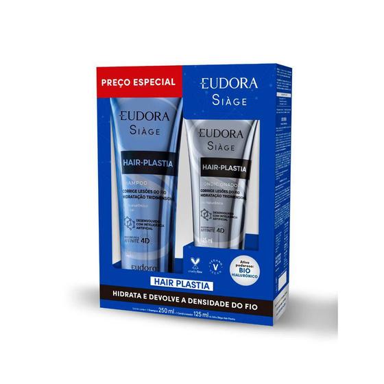 Imagem de Kit Eudora Siàge Plastia Shampoo 250ml + Condicionador 125ml