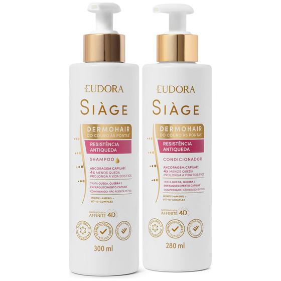 Imagem de Kit Eudora Siàge Resistência e Antiqueda Shampoo 300ml e Condicionador 280ml