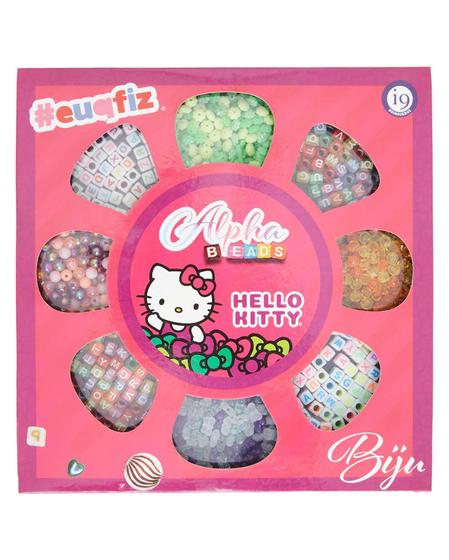 Imagem de Kit euqfiz Alpha Beads Hello Kitty Biju - i9 Brinquedos BRI0141