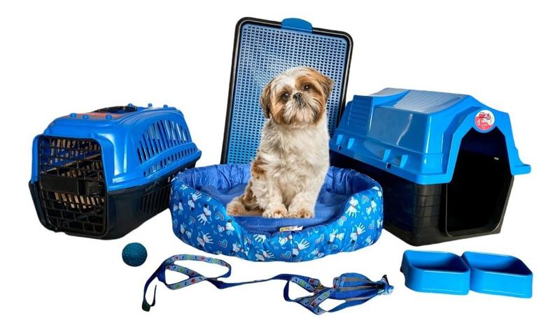 Imagem de Kit Europa Completo Casinha Cama Transporte Comedouro Sanitario Cachorro