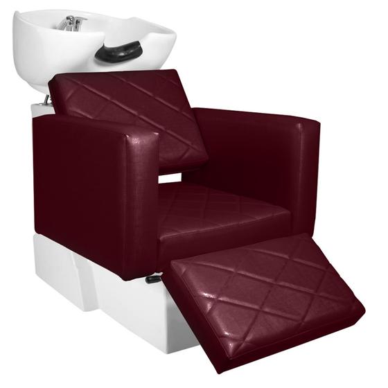 Imagem de KIT Evidence - Cadeira Fixa + Cadeira Reclinável Com Descanso + 1 Lavatório Com Descanso Para Salão