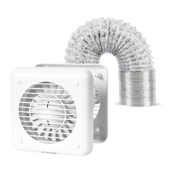 Imagem de Kit Exaustor de Ambientes Itc Com Grade Vento + Duto 5M
