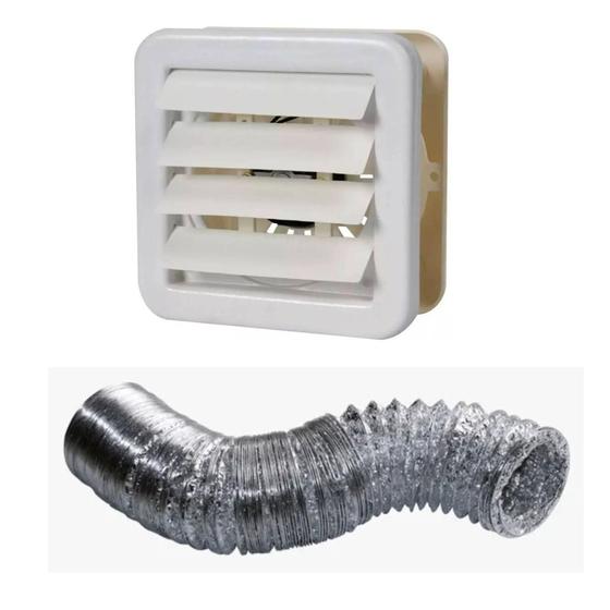 Kit Exaustor Itc Brisa Com Adaptador + Duto 60cm 125mm - ITC Exaustores Imagem de Kit Exaustor Itc Brisa Com Adaptador + Duto 60cm 125mm