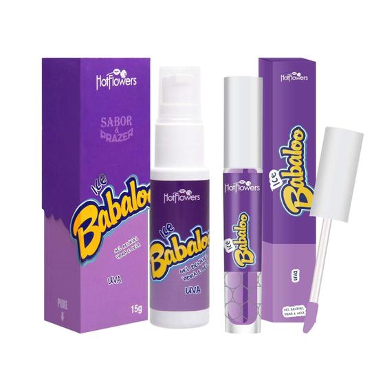 Imagem de Kit Excitante e Gloss Babaloo Ice Vibrante Refrescante Unissex