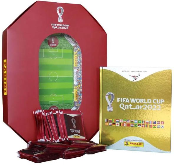 Imagem de Kit Exclusivo Estádio Álbum Copa Do Mundo Qatar 2022 Capa Dura Dourada + 150 Env - Não Numerado