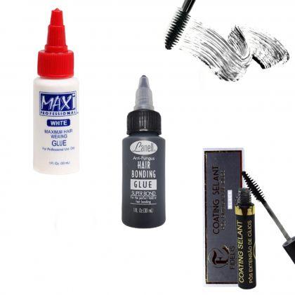 Imagem de Kit Extensão De Cílios Cola Lanell+ Removedor Maxi + Selante