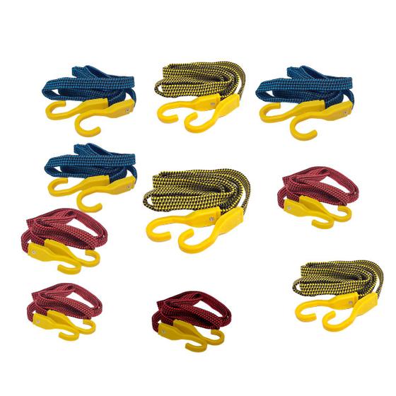Imagem de Kit Extensor C/10 Pcs C/ Gancho de Plástico Reforçado 1,8M
