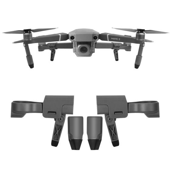 Imagem de Kit extensores dobráveis para pouso seguro do Drone DJI Mavic 2 Pro / Zoom