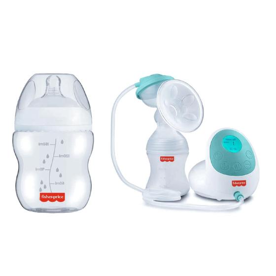 KIT Extrator de Leite Elétrico Fisher Price + Mamadeira 150ml Menor preço em KIT Extrator de Leite Elétrico Fisher Price + Mamadeira 150ml