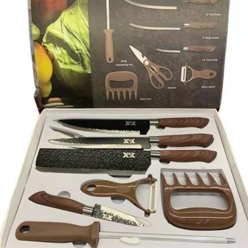 Imagem de Kit Facas De Churrasco Inox Corte Navalha  Presente