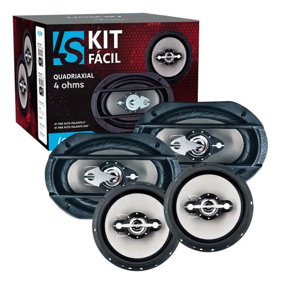 Imagem de Kit Facil Alto Falantes 6 Pol 6x9 Pol 280w Rms Quadriaxial