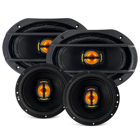 Imagem de Kit Fácil Auto Falantes 6pol +6x9 Jb669 Flex Le Son 220w Som