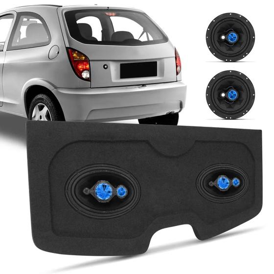 Prime Rms Versadex Kit Fácil Bomber Alto Falante 6 + 6x9 240W RMS + Tampão Porta-malas ...