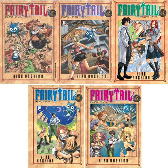 Imagem de Kit Fairy Tail - Volumes 1 ao 5 - Mangá Fairy Tail
