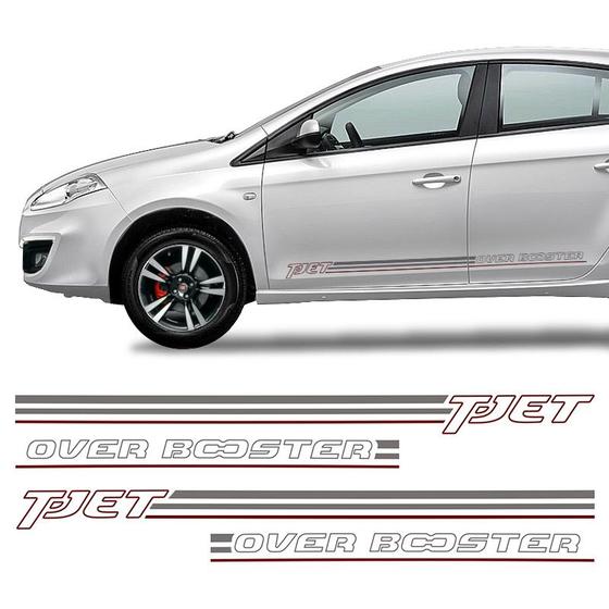 Imagem de Kit Faixa Bravo T-jet Overbooster 2016/ Adesivo Lateral