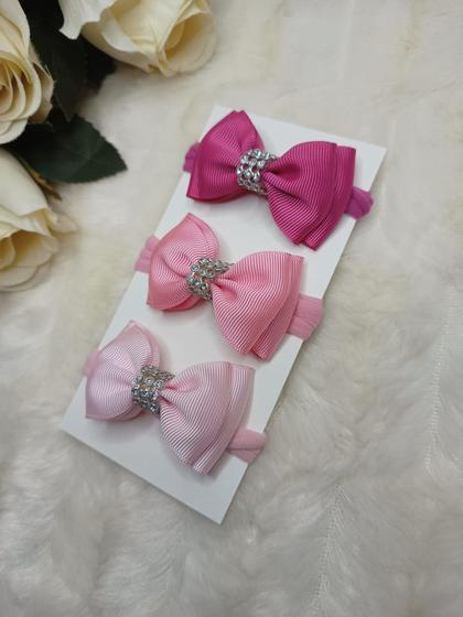 Imagem de Kit Faixa de bebê com 3 laços