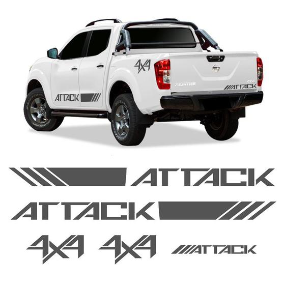 Imagem de Kit Faixa Frontier Attack 2017/ 4x4 Adesivo Lateral Traseiro