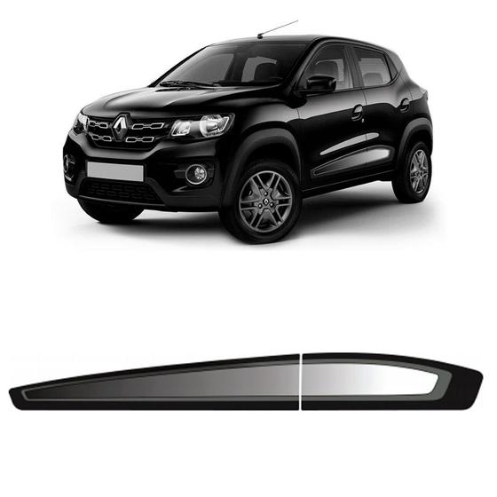 Imagem de Kit Faixa Lateral Kwid 2018 A 2019 Preto Com Grafite