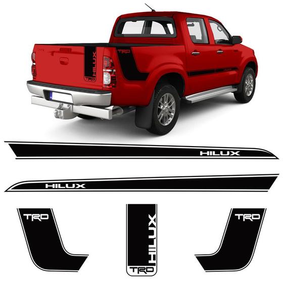 Imagem de Kit Faixa Toyota Hilux Trd Adesivo Lateral/traseiro Caçamba