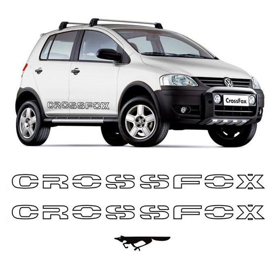 Imagem de Kit Faixas Crossfox 2006/2007 Adesivo Lateral Preto Volkswagen