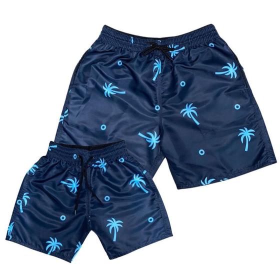 Imagem de Kit Família Bermudas Moda Praia Masculina Tal Pai Tal Filho