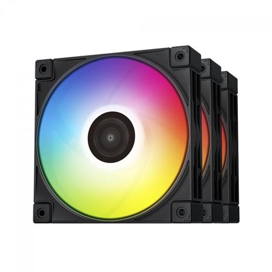 Imagem de Kit Fan Com 3 Unidades Deepcool Fc120 Rgb 120Mm - Black